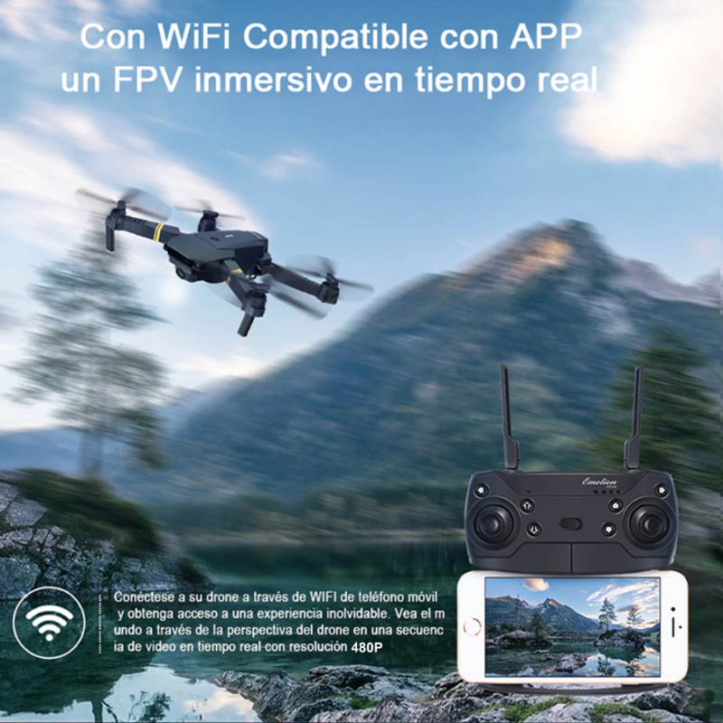 Drone Plegable Con Cámara Wifi 2.4g 998w