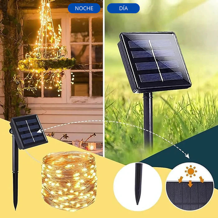 Luz Led Navidad solar Multicolor