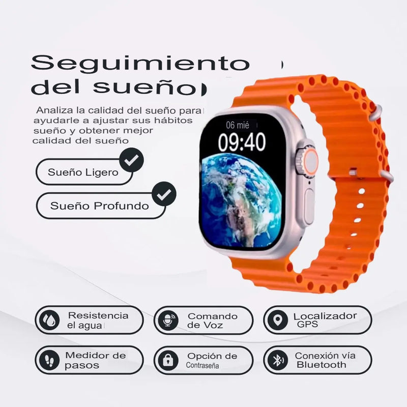 Smartwatch Reloj Inteligente U9 Plus Ultra 9 GPS Android IOs Hombre Mujer Microwear + 2 Pulseras